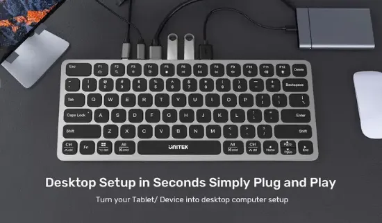 UNITEK 9-IN-1 USB-C HUB KLAVYE (D1092A) resmi