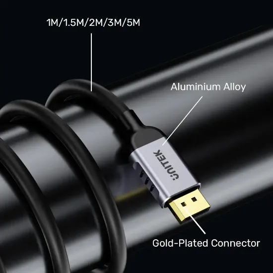 UNITEK 8K DISPLAYPORT 1.4 KABLO 1M (C1628GY01-1M) resmi