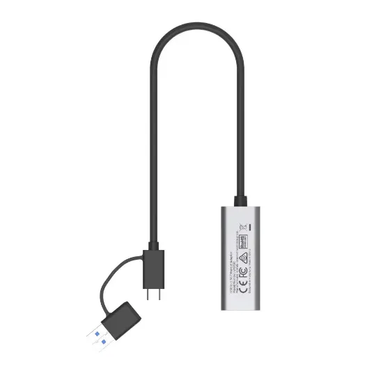 UNITEK HİBRİT USB-C/USB-A 2.5 GİGABİT ETHERNET ADAPTÖRÜ (U1313CGY01) resmi