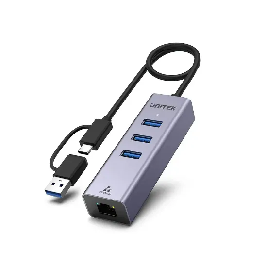 UNITEK 4-IN-1 ETHERNET HUB (Y-3088B) resmi