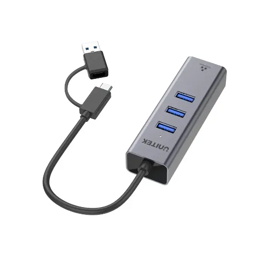UNITEK 4-IN-1 ETHERNET HUB (Y-3088B) resmi