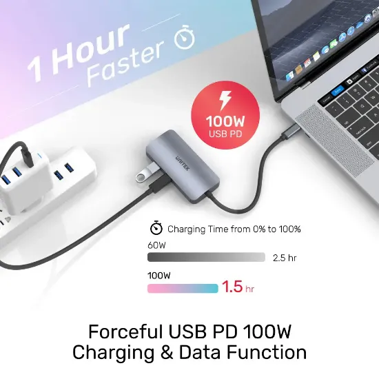 UNITEK MST MONİTÖR USB HUB (D1051A) resmi