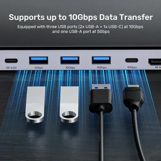 UNITEK UHUB15+ USB-C 4K BAGLANTI ISTASYONU (D1106AGY01) resmi