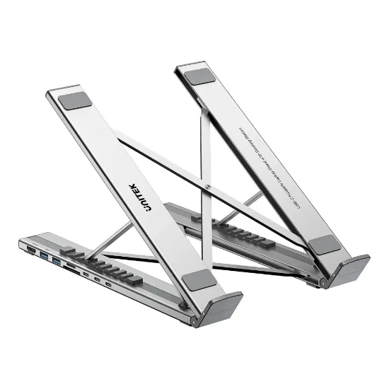 UNITEK KATLANABİLİR NOTEBOOK STANDI VE BAĞLANTI İSTASYONU (D1137AGY01) resmi