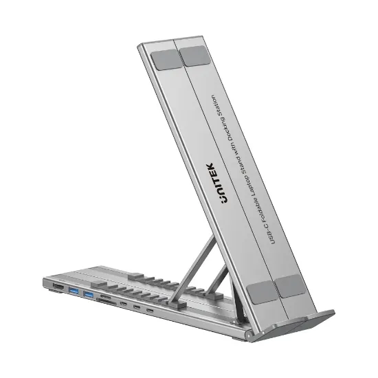 UNITEK KATLANABİLİR NOTEBOOK STANDI VE BAĞLANTI İSTASYONU (D1137AGY01) resmi