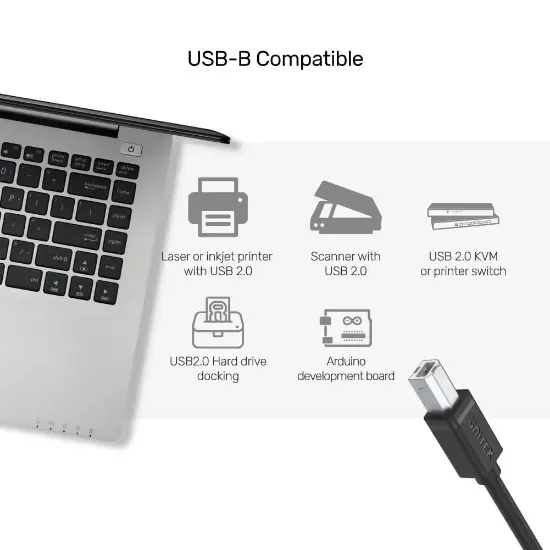 UNITEK USB-A TO USB-B YAZICI KABLO 2MT (Y-C4001GBK resmi