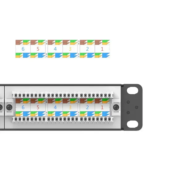 UNITEK CAT6 UTP 24 PORT RJ45 PATCH PANEL (T003A) resmi