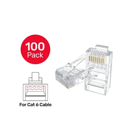 UNITEK CAT6 RJ45 MODULER 100'LÜ KONNEKTÖR (Y-OT19TP) resmi