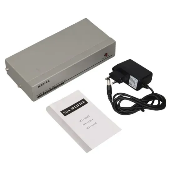 PowerMaster PM-2553 8 Port VGA Dağıtıcı Çoğaltıcı Splitter 9 Volt Adaptörlü 1920X1440 250Mhz resmi