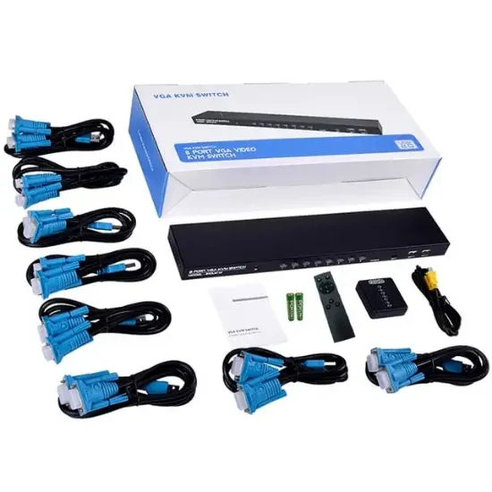 Powermaster 810UK-M  8 Port Vga Video Kvm Switch resmi