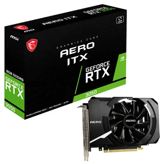 MSI GEFORCE RTX 3050 AERO ITX 8G GDDR6 128BIT resmi