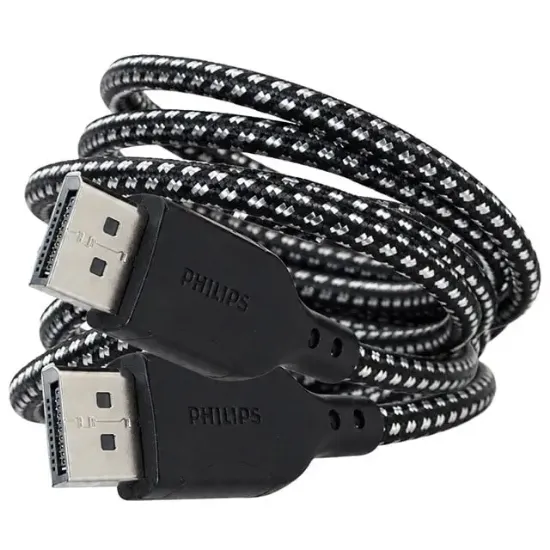 Philips SWR3139B/93 8K 60Hz DisplayPort 1.4 Kablo 3 Metre Örgülü Zırhlı Tasarım Ultra HD resmi