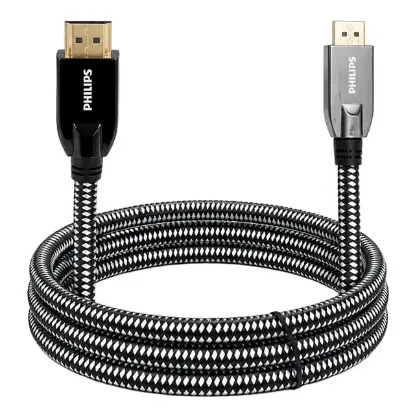 Philips SWR3139W/93 2 Metre 8K 60Hz DisplayPort 1.4 Kablo Premium Örgülü Zırhlı resmi