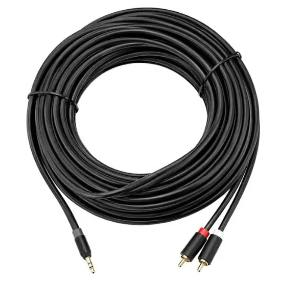 Philips SWR2110/93 30 Metre 3.5mm Stereo 2 RCA AUX Ses Kablosu Hi-Fi resmi