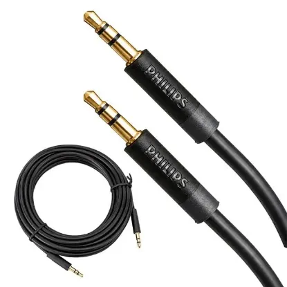 Philips SWR2102S/93 5 Metre 3.5mm Erkek - Erkek Aux Stereo Ses Kablosu Hi-Fi resmi
