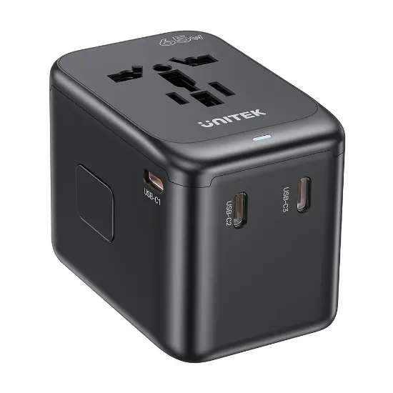 UNITEK 65W UNIVERSAL TRAVEL ADAPTÖR (P1122ABK01) resmi