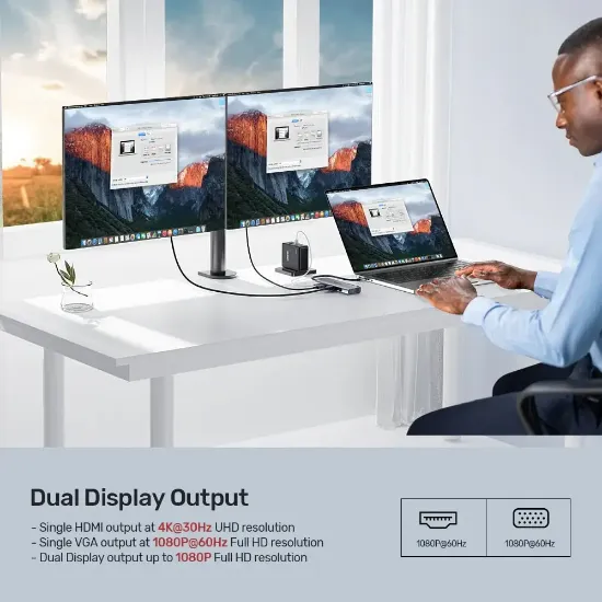 UNITEK USB-C 9in1 UNIVERSAL DOCK STATION (D1113A) resmi