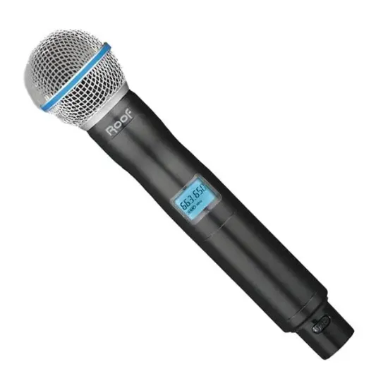 Roof R-10 UHF Profesyonel Kablosuz El Mikrofonu (640-690Mhz) resmi