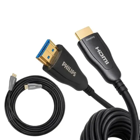 Philips SWR3019W/93 35 Metre 4K 60Hz AOC Fiber Optik HDMI Kablo Çinko Alaşım Gövde resmi