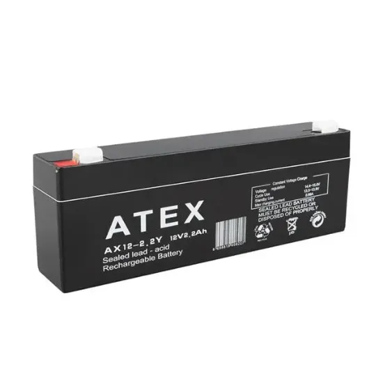 Atex 12 Volt 2 Amper Yatık Uzun Akü (178x34x60 Mm) resmi
