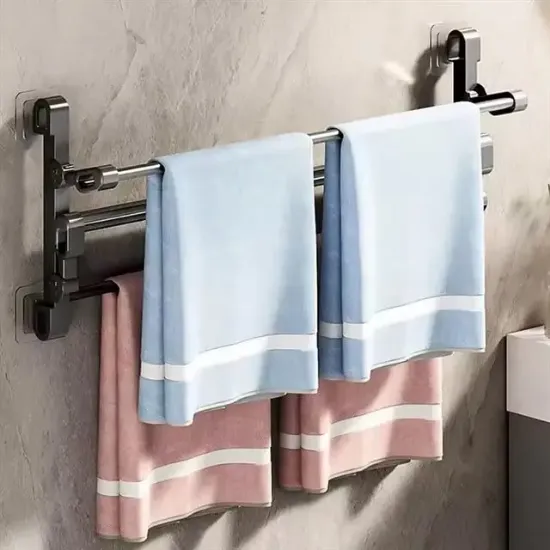 Sunup SN-30748 Siyah Duvara Monte 65 Cm Çok Amaçlı Pratik Terlik Ayakkabı Ve Havlu Düzenleyici resmi