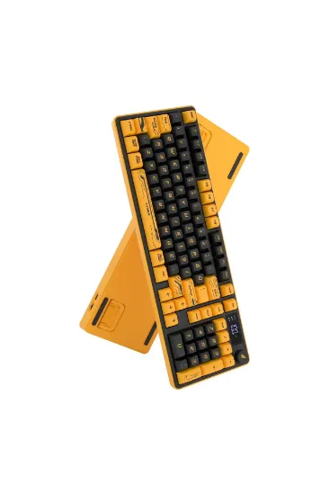 HAWK GAMING HK258CY KABLOSUZ SARI SIYAH KLAVYE resmi