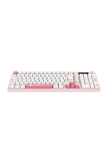 HAWK GAMING HK258WP KABLOSUZ BEYAZ PEMBE KLAVYE resmi