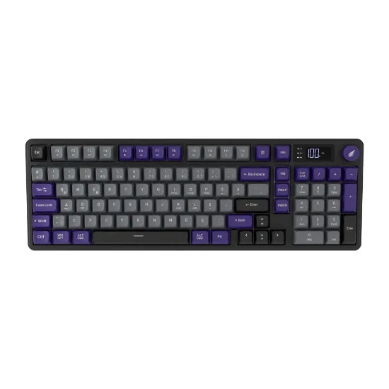 HAWK GAMING HK258GP KABLOSUZ GRI MOR GAMING KLAVYE resmi