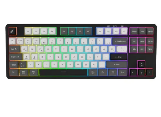 HAWK GAMING HK220BW SIYAH BEYAZ GAMING KLAVYE resmi