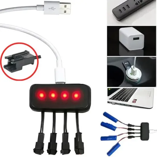 Powermaster PM-29140 4in1 SM-2P Soket 3.7V Lityum Pil Usb Splitter Şarj Aleti resmi