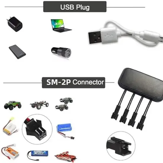 Powermaster PM-29140 4in1 SM-2P Soket 3.7V Lityum Pil Usb Splitter Şarj Aleti resmi