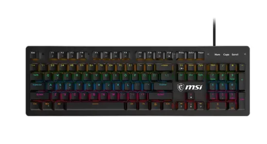 MSI FORGE GK300 RED SWITCH RGB MEKANIK GAMING KLAV resmi