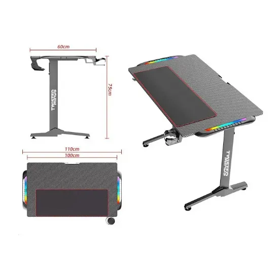 TWISTED MINDS T DESIGN TM-T-1060-RGB OYUNCU MASASI resmi