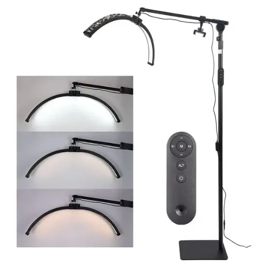 TrLed F-700B 70CM Zebra Elmas Desenli Ayaklı Profesyonel Güzellik Salonu Lambası resmi