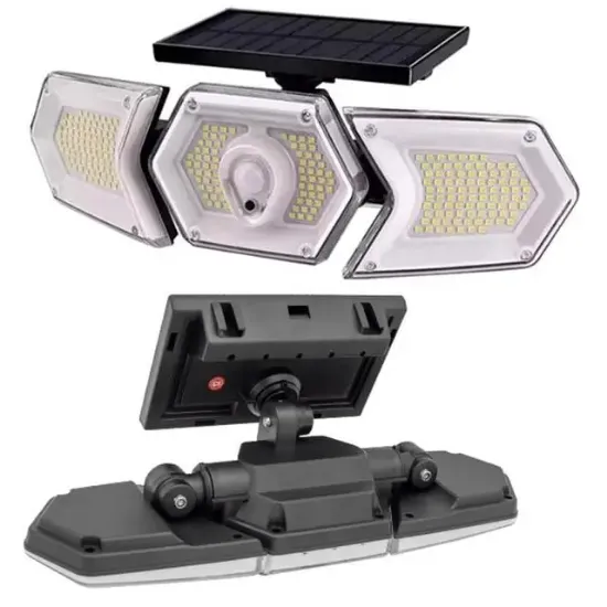 Powermaster Solar Güneş Enerjili Geniş Açılı Çift Kanatlı 254 SMD Ledli 3 Modlu Beyaz İndüksiyon Lambası W774A resmi