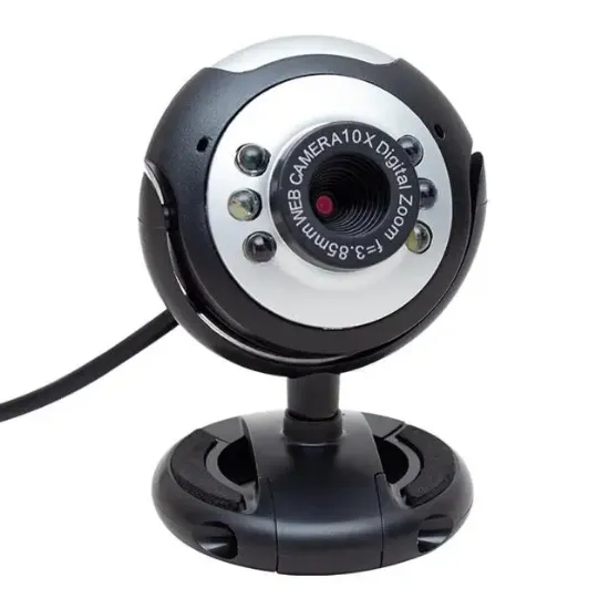 Powermaster 1.3 MP 10x Zoom Ledli Mikrofonlu Pc Webcam PM-3962 resmi