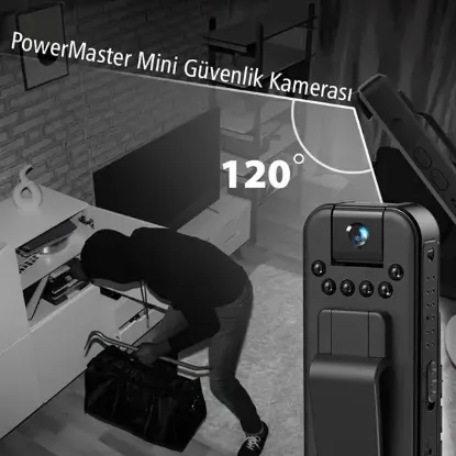 PowerMaster PM-24941 L7 Cep Vücut Tipi Güvenlik Kamerası 1080P Oynar Başlıklı Video ve Ses Kaydedici resmi