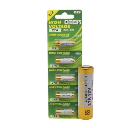 PowerMaster MN27A 12 Volt 27A İnce Alarm Pili Alkaline Batarya (5'LI Paket) resmi