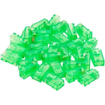 Powermaster PM-22703 RJ45 CAT6 8P/8C Yeşil Soket (100'lü Paket) resmi