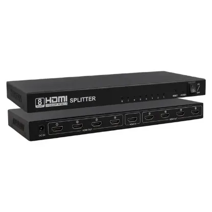 PowerMaster PM-14218 1 Giriş 8 Çıkış Port 1080P FHD HDMI Dağıtıcı Splitter (8'li Çoklayıcı) resmi