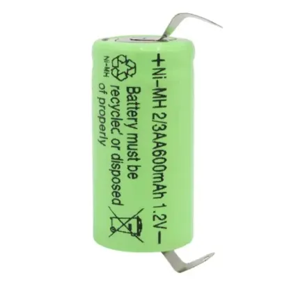 PowerMaster PM-17934 1.2 Volt 600mAh NI-MH 2/3AA Şarj Edilebilir Puntalı 14280 Lityum Pil  resmi