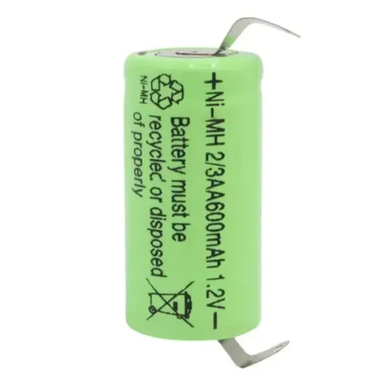 PowerMaster PM-17934 1.2 Volt 600mAh NI-MH 2/3AA Şarj Edilebilir Puntalı 14280 Lityum Pil  resmi
