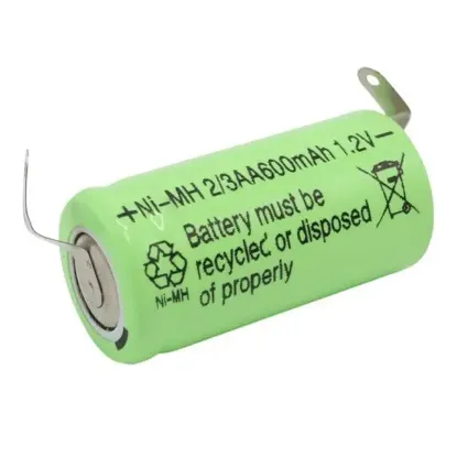 PowerMaster PM-17934 1.2 Volt 600mAh NI-MH 2/3AA Şarj Edilebilir Puntalı 14280 Lityum Pil  resmi