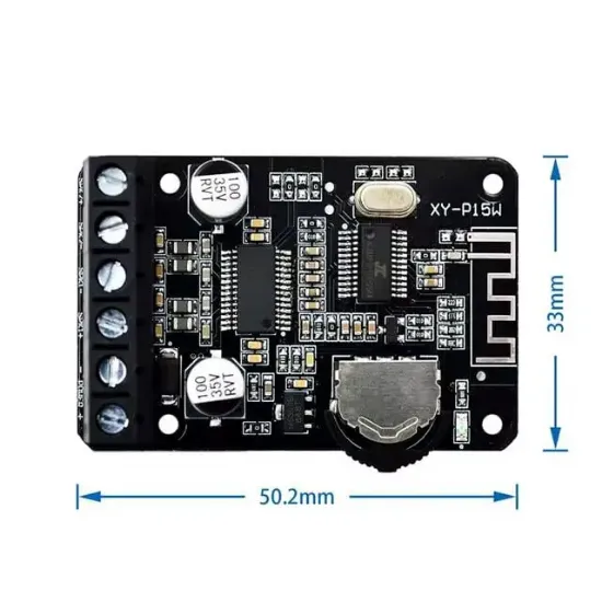 Powermaster XY-P15W Bluetooth Amfi Modülü Amplifikatör Devresi resmi