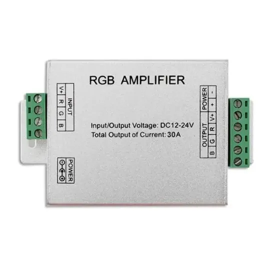 PowerMaster PM-4877 12 Volt - 24 Volt 30 Amper RGB Şerit Led Amplifier (Repeater) resmi