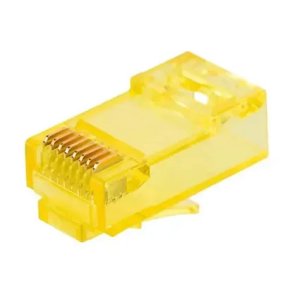 Powermaster PM-22700 RJ45 RJ45 CAT6 8P/8C Sarı Soket (100'lü Paket) resmi
