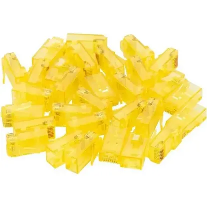 Powermaster PM-22700 RJ45 RJ45 CAT6 8P/8C Sarı Soket (100'lü Paket) resmi