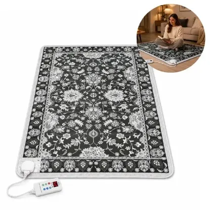 Sunup TY-1*2 859W 100X200CM Isıtmalı Pad Halı - Dijital Termostatlı Karbon Kristal Teknolojisi resmi