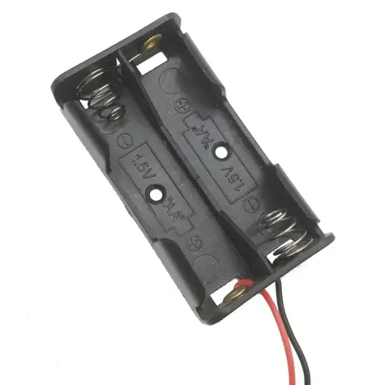PowerMaster Plastik Siyah Pil Yuvası 2'Li AA (IC-233A) resmi