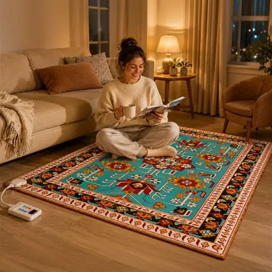 Sunup TY-2*2 1599W 200x200cm Isıtmalı Pad Halı - Dijital Termostatlı Karbon Kristal Teknolojisi resmi